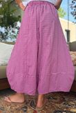 Arbi Gingham Pocket Culotte Pant Magenta